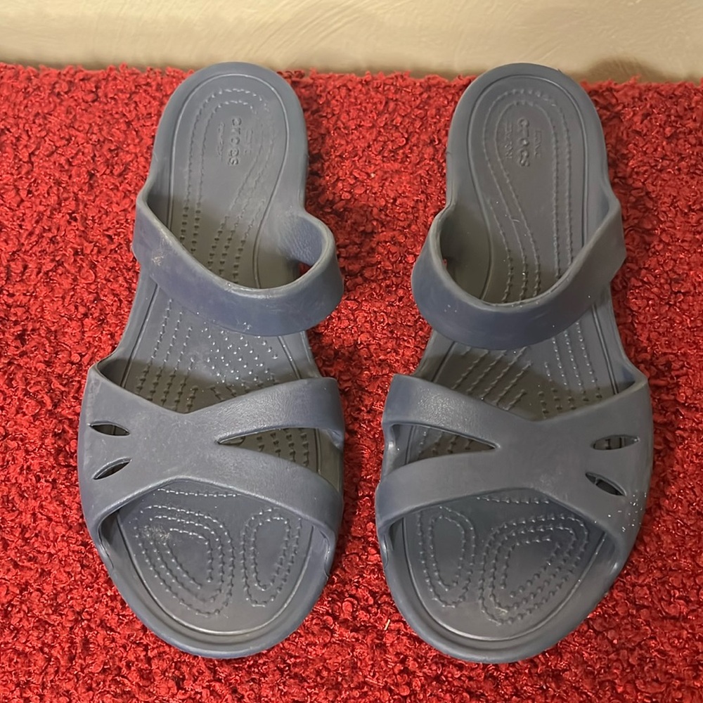 Crocs Navy sandals size 9 Womens